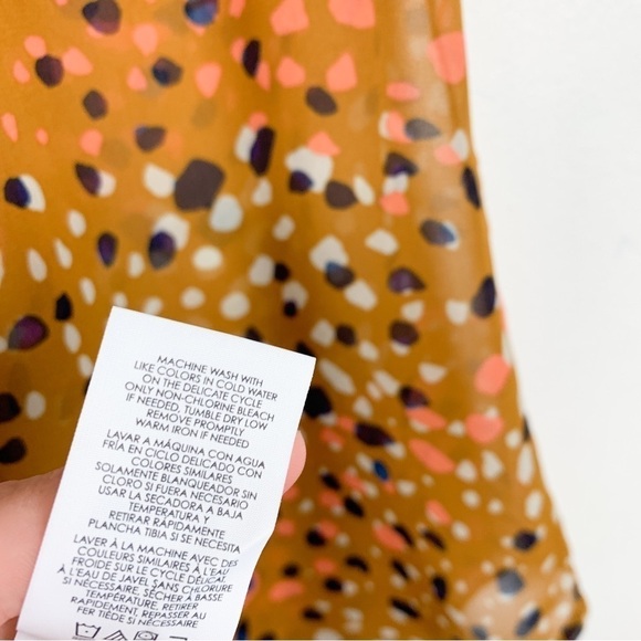 Cabi Women’s Orange Collard Sleeveless Sheer Top Sz XS - Picture 6 of 6